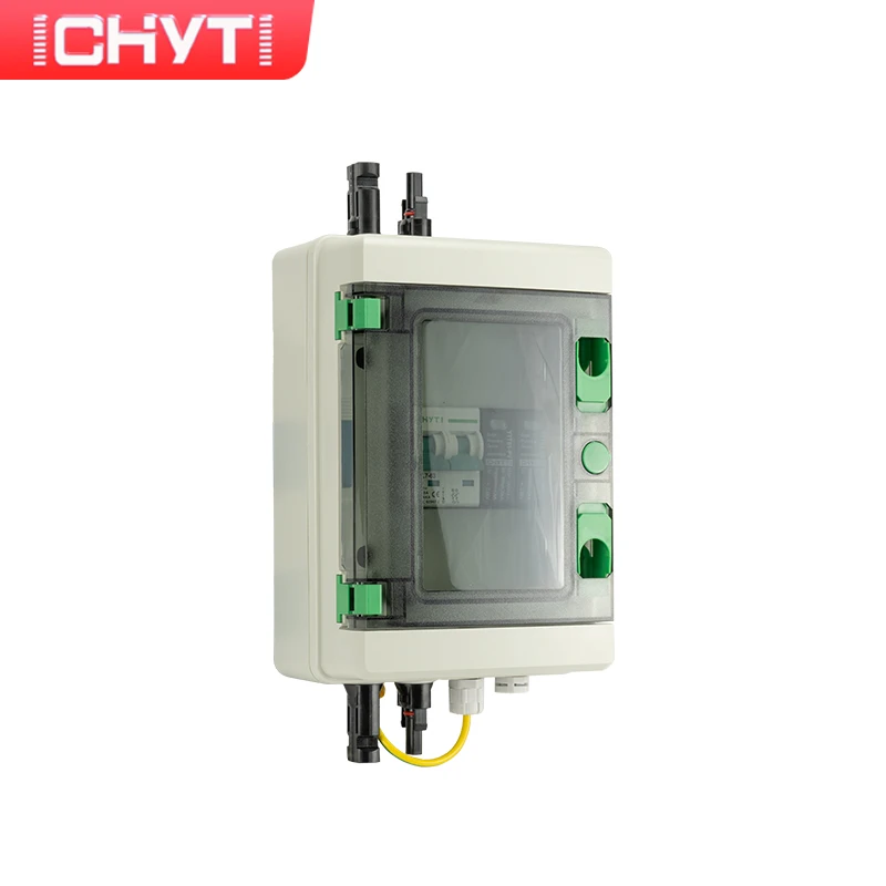 CHYT 1-in-1-out 600V Simple Outdoor Waterproof 1 String IP65 PV Solar Surge Lightning Protection DC MCB Combiner Box