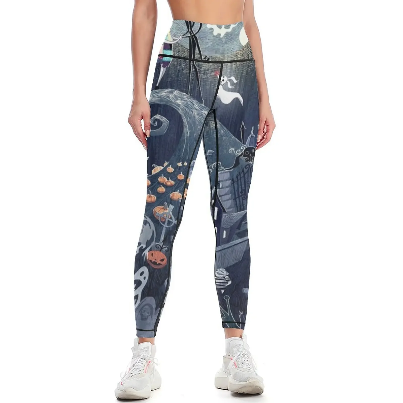 Halloween-Night-Before-Christmas Leggings gym womans Pants sport legging push up sport set Womens Leggings