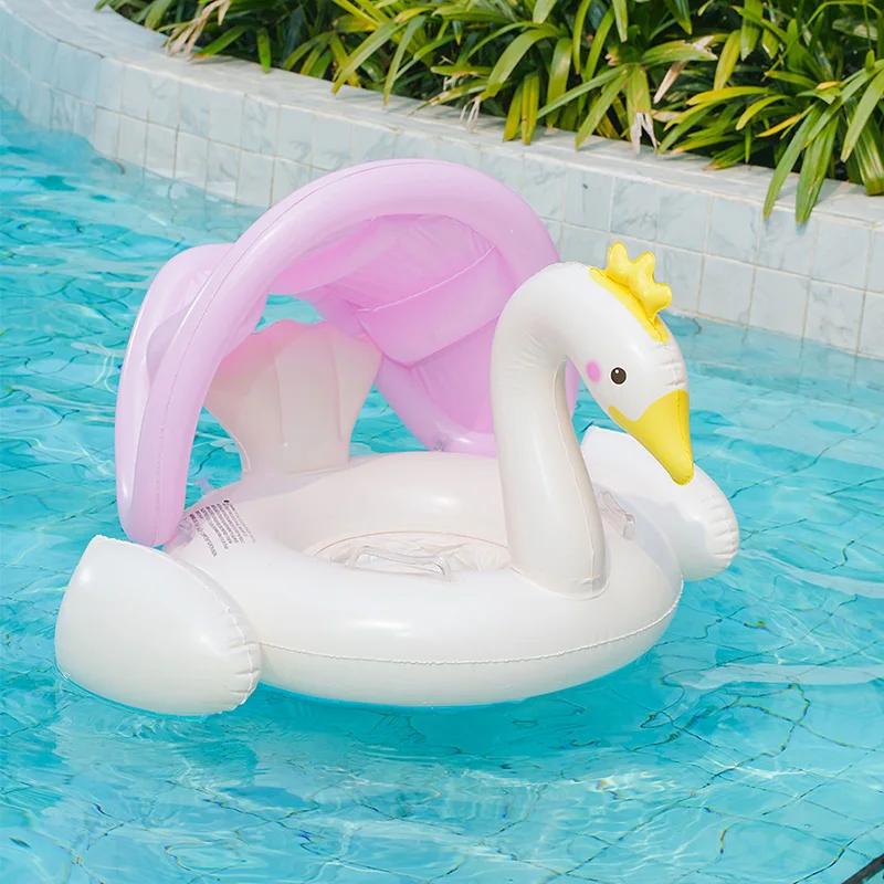 1Pcs Pool Floats Swim Tube Swan Baby Pool Float Inflatable Swim Ring Floaties For Pool Beach And Summer Water Fun ﻿ ﻿
