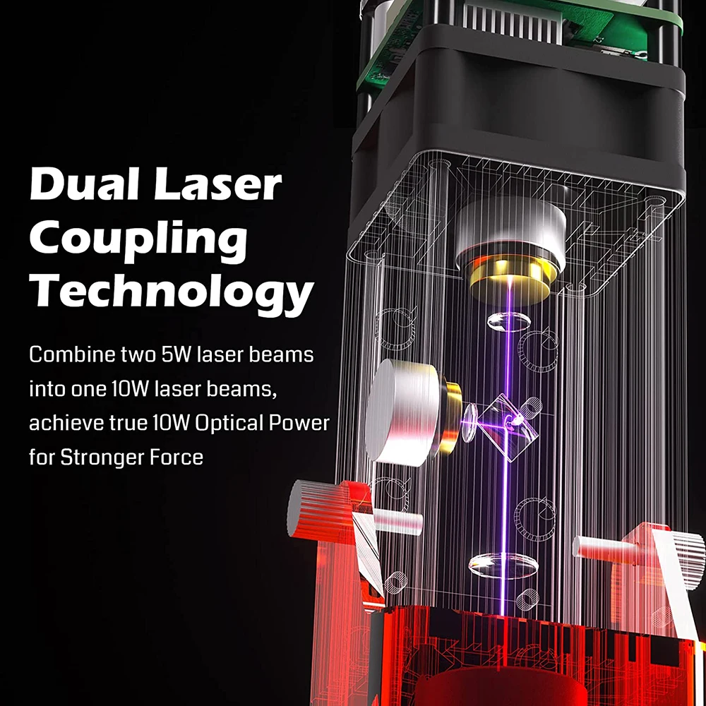 Laser Head Diode Engraving Cutting Machine 10w Power Laser Module for Professional Cut 1-9mm Plywood CNC