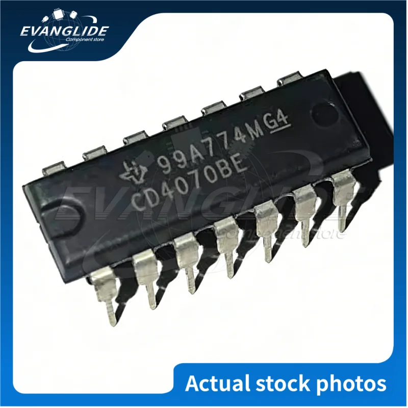 10 PCS/LOT 100%Original & New CD4070BE CD4070 DIP14 Logic Gate and inverter chip In Stock Wholesale Discount