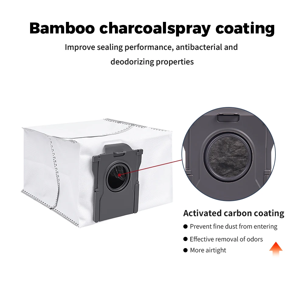 Dust Bag Replacement For Dreame X50/X50 Ultra/X50 Master/X50 Pro/X40 Enhanced/S30 Pro Ultra/X40 Pro Ultra/X40 Pro Robot Vacuum