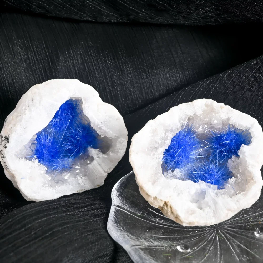 Rare Agate Geode Blue Goethite Quartz Geode , Energy Reiki Healing,Mineral Specimens,Crystal Collection,Home Decor，Crystal Gifts