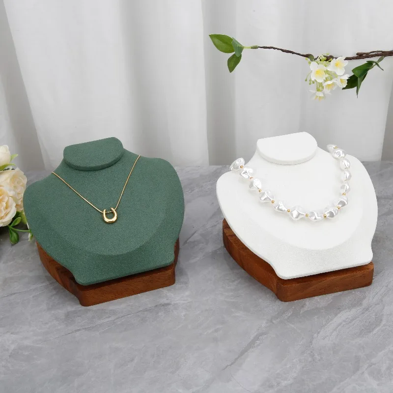 

Подставка для ожерелья из цельного дерева, роскошные ожерелья, держатель для дисплея, выставочная модель, стеллаж для хранения подвесок, витрина для ювелирных изделий, принадлежности