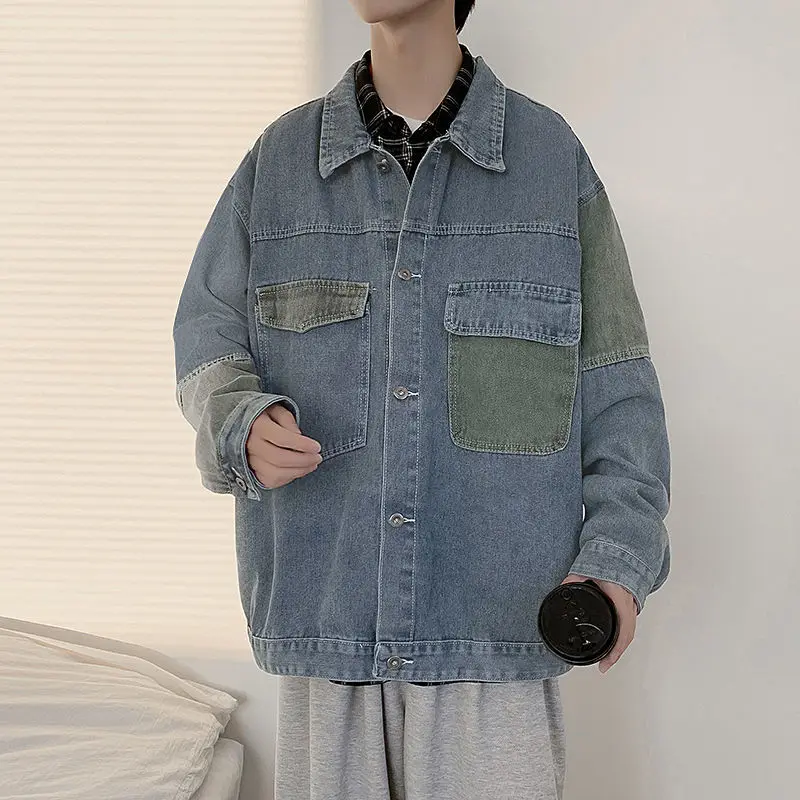 Spring 2023 Jackets Men's  Spring and Autumn Men's  Clothing Coat Harajuku Streetwear Trendyol Fashion Coats cowboy Coat