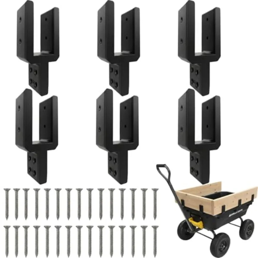 

Навесные боковые стенки для садовых тележек, совместимые с Gorilla Cart 7 и 12 куб. футов, а также аналогичными тележками/прицепами, увеличивающие объем тележки, комплект из 6 шт.