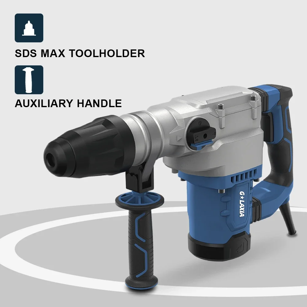 GALAXIA 46mm Concrete Drilling Rotary Hammer Electric SDS Max Hammer Drill Machine Concrete Breaking