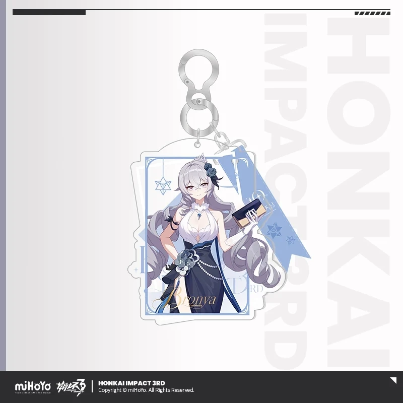 Official MiHoYo Honkai Impact 3rd 10th Anniversary Star Invitation Gown Series Acrylic Charm Keychain Anime Collectible Pendant