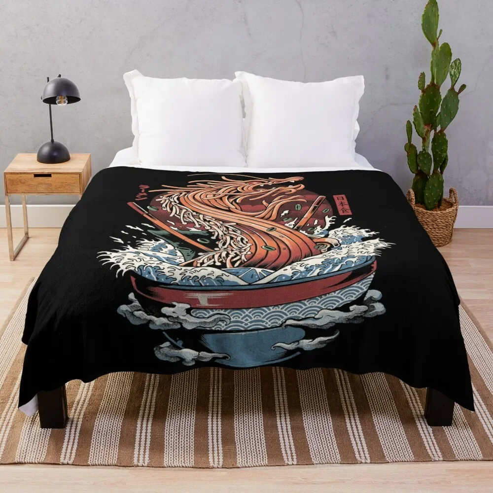 

Ramen Dragon Throw Blanket Hair Furrys Cute Plaid Blankets