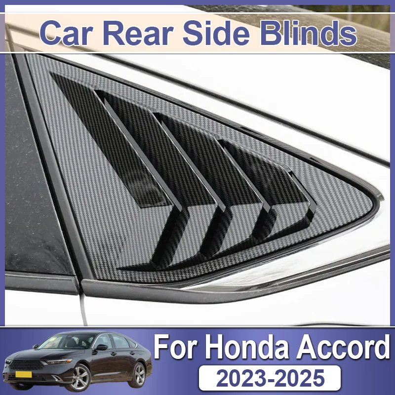 

2PCS Car Rear Window Shutter Rear Side Triangle Window Blind Louver Conversion Auto Accessories For Honda Accord 2023 2024 2025