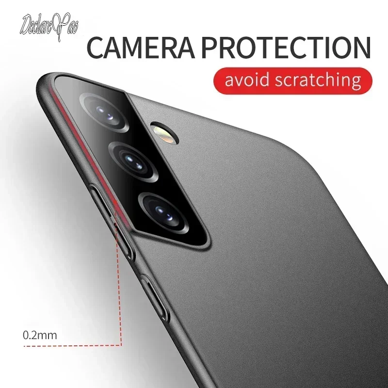 DECLAREYAO Light Slim PC Matte Particles Hard Coque для Samsung Galaxy S25 Ultra S24 Plus S23 FE S22 S21 S20 S10 5G Чехол