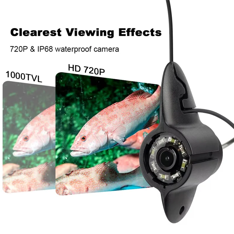 Underwater Camera Fish Finder 4.3 Inch 15M Cable High-Definition Visual Monitoring Withnight Vision Function-AT20