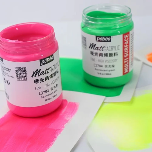 Imagen 2 del producto PEBEO-pintura acrílica de Color mate, 300ml, embotellada, fina, alta viscosidad, pintura no reflectante, suministros de arte para artistas estudiantes, blanco titanio