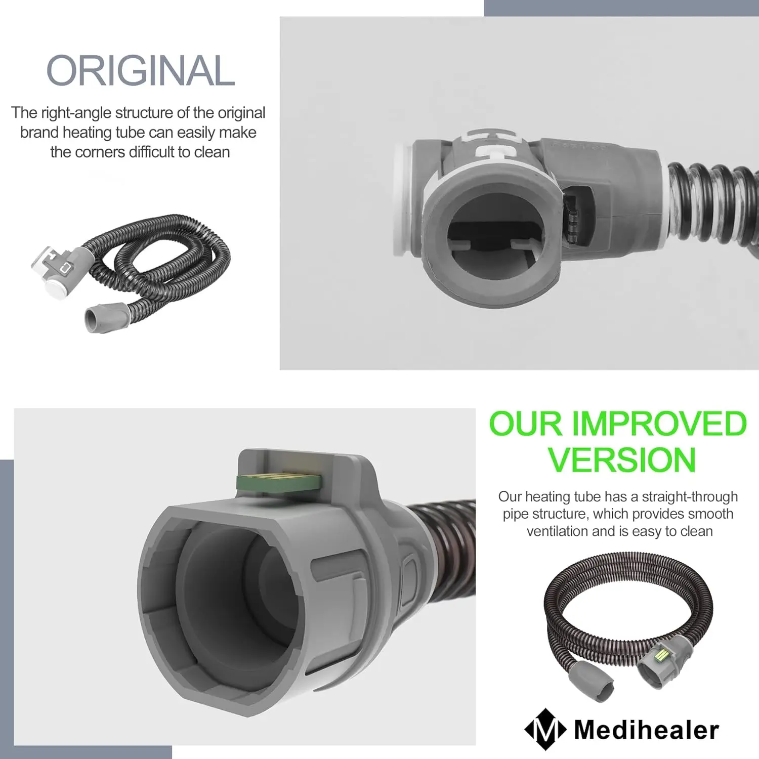 أنابيب خط المناخ لـ Airsense 11 وأنبوب تسخين الهواء Aircurve 11 المتوافق مع Resmed، أنبوب بديل موفر بواسطة Medihe