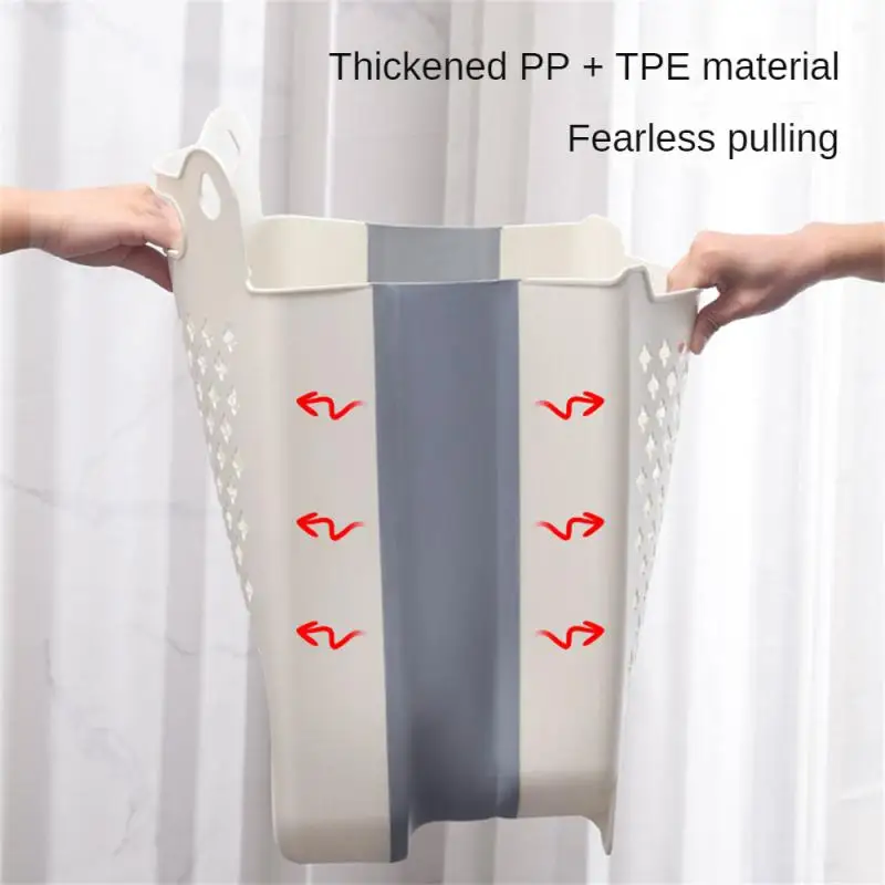 Folding Bathroom Laundry Basket Wall-mounted Dirty Clothes Storage Basket Household Laundry Bag Laundry Bathroom Organizer