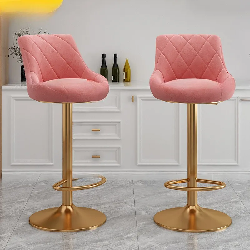 

Luxury Home Chair Garden Kitchen Stool Tabouret Barbershop Height Beauty Design Bar Stools Salon Poltrona Swivel Comfortable