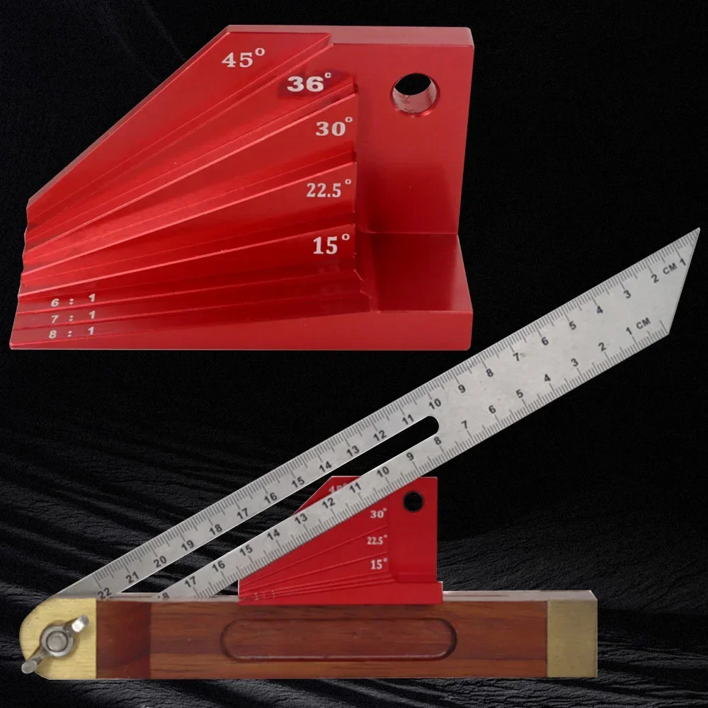 Bevel Block Gauge Aluminum Alloy Measuring Block Angle Finder for Protractor Woodworking Tools Bevel Block Gauge Aluminum Alloy