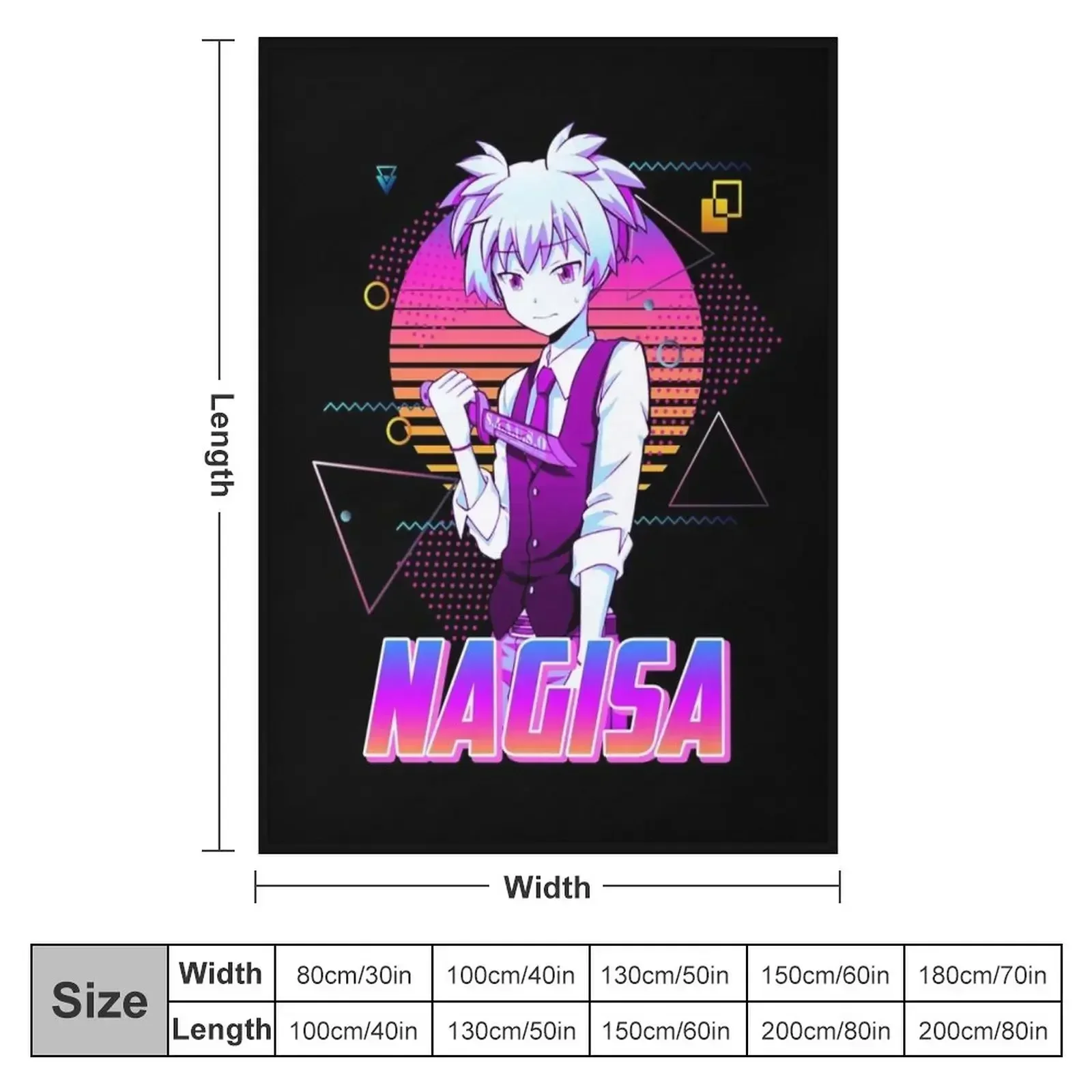 Nagisa Shiota- Retro Art Throw Blanket Flannel Flannel Fabric For Baby Blankets For Bed Blankets