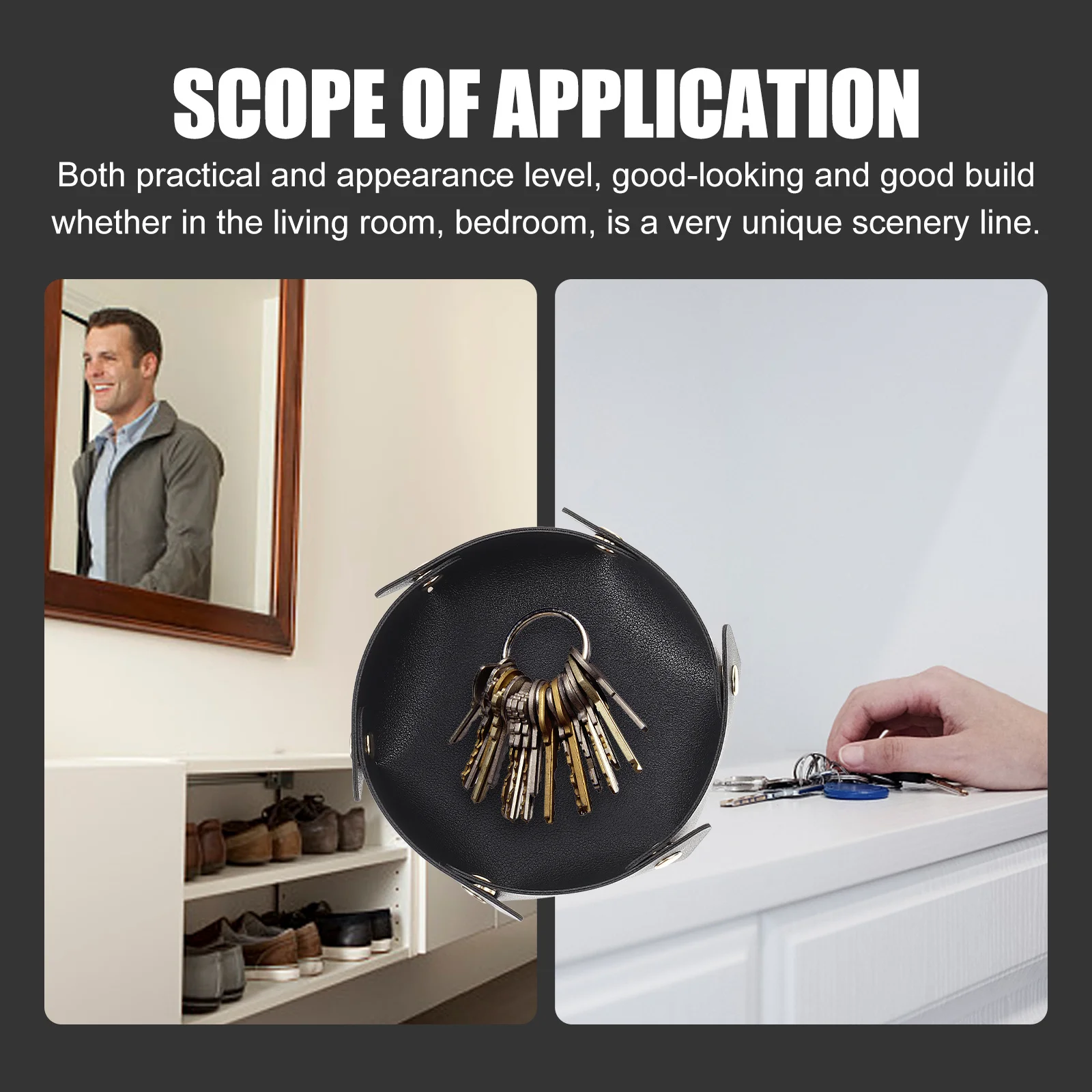 2 قطعة حاويات تخزين PU مدخل مفتاح المنظمون مكتب المنظمون مقاومة للاهتراء الأوساخ مقاومة توفير المساحة ديكور