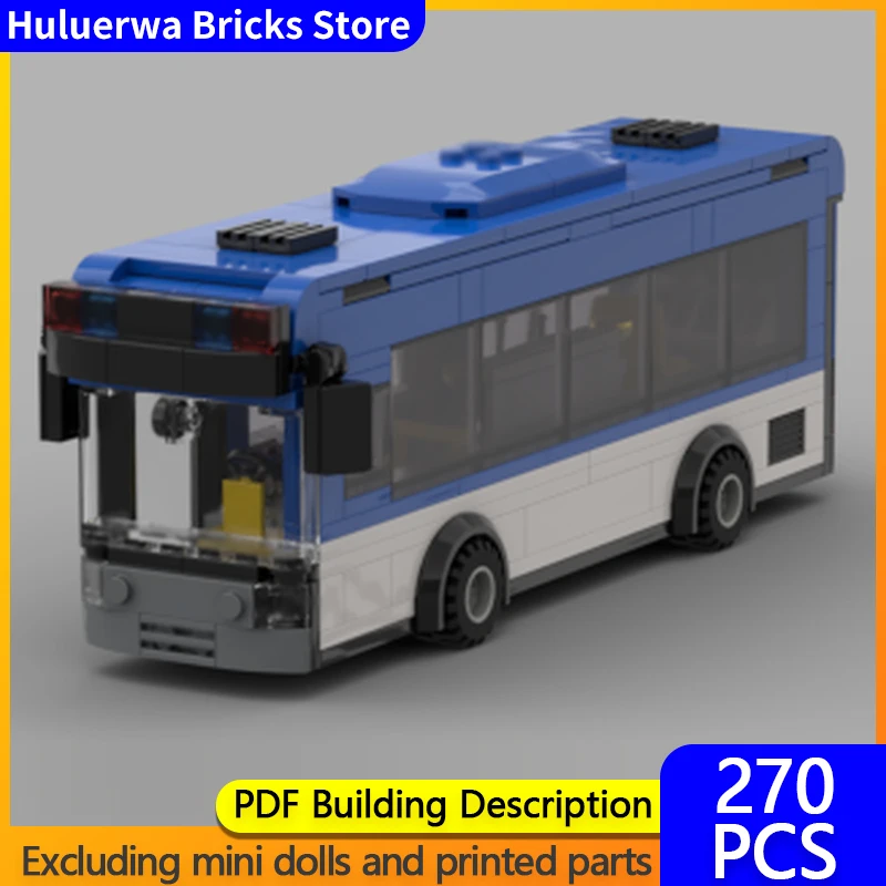 

Модель городской автомобиль MOC, строительные кирпичи, полицейский мобильный командный центр, модульная технология, детские праздничные подарки, сборка игрушек, костюм