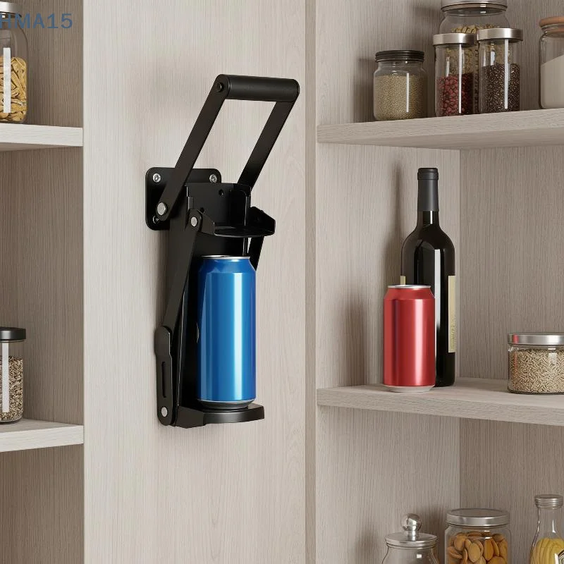 【YA】Wall Mounted Can Crusher Anti-corrosion Metal High Leverage 12oz Can Smasher for Home Kitchen Recycling