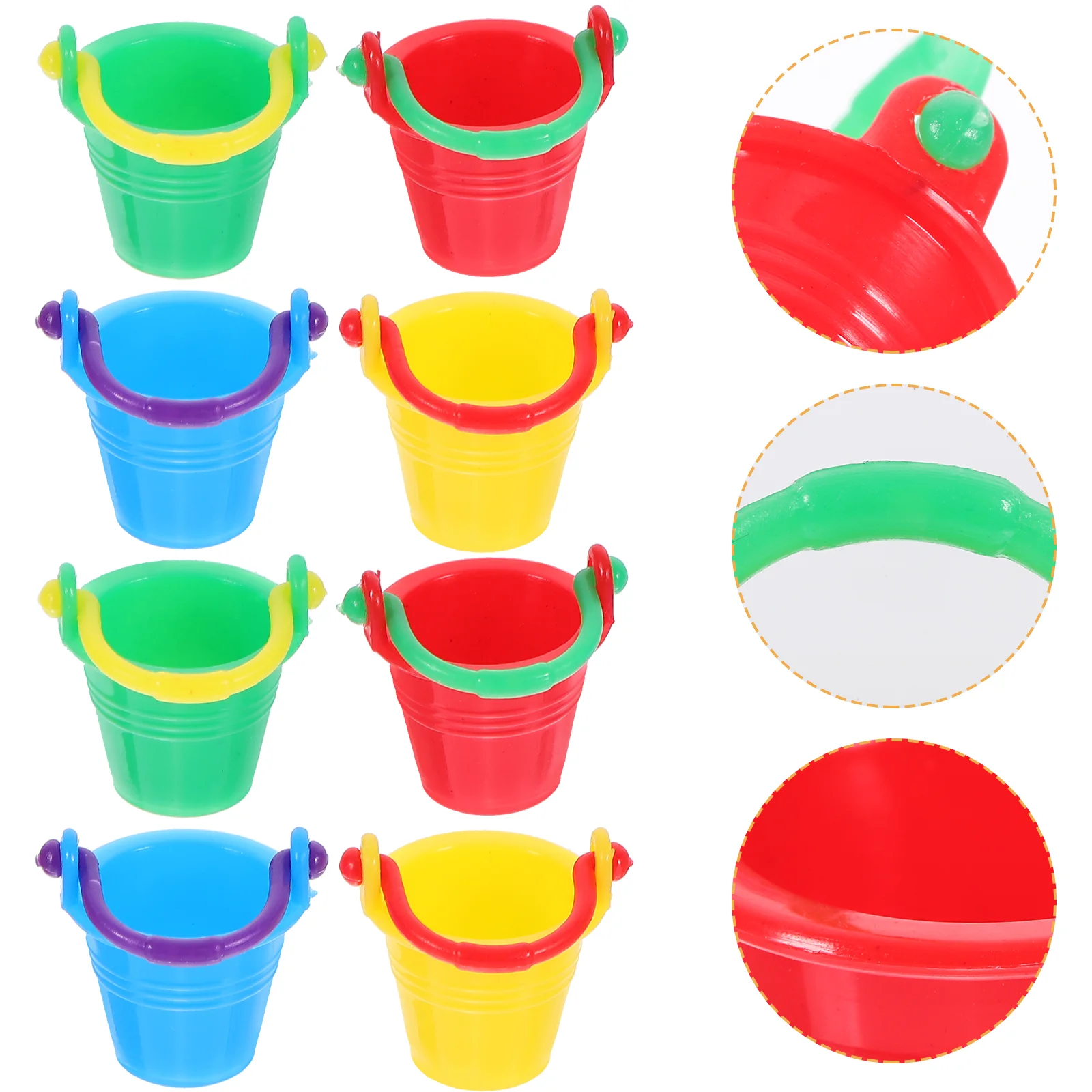 

10 Pcs Blank Beer Coolers Tiny Buckets House Educational Plaything Miniature Model Plastic