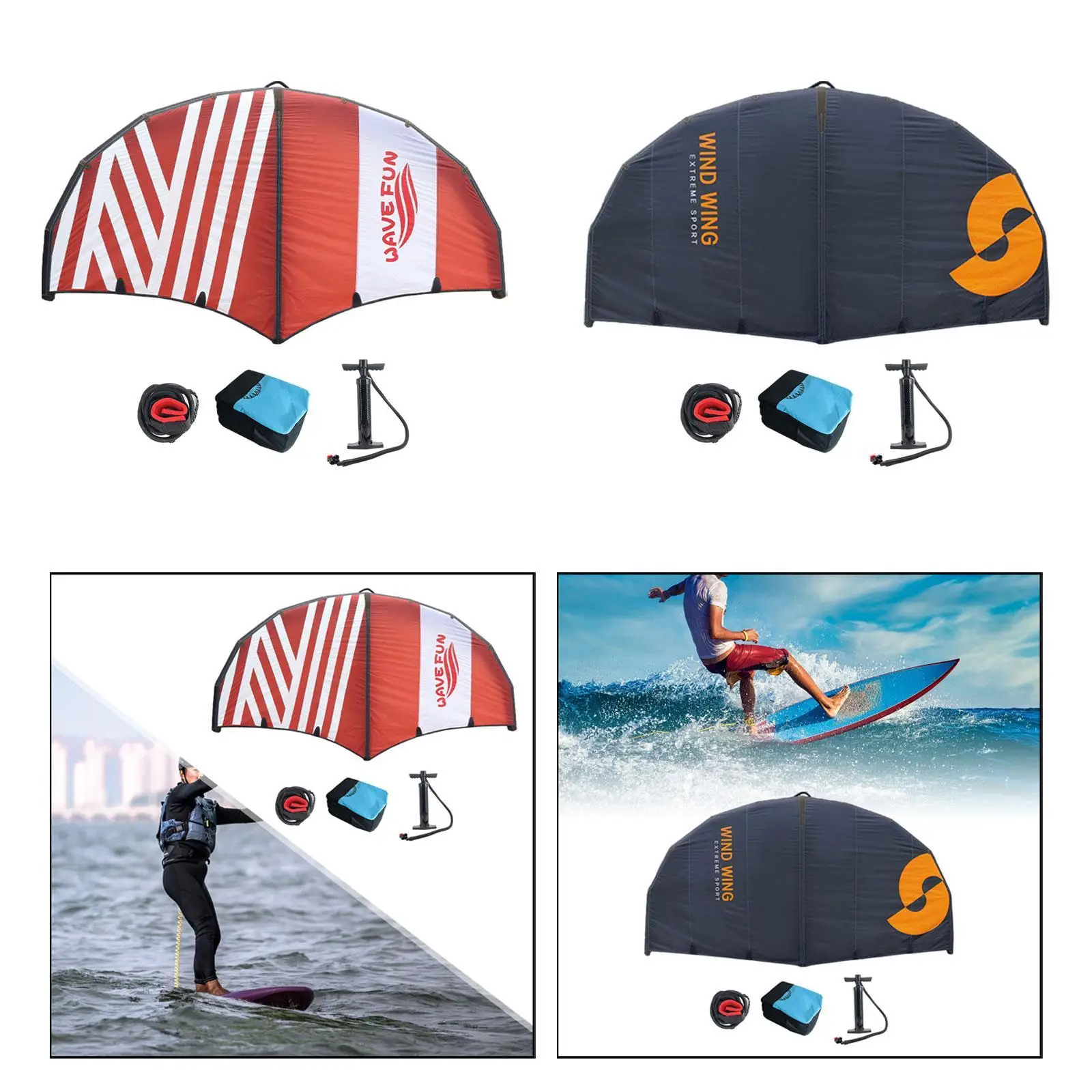 Inflatable Surfing Wing 320cm Long Supplies Handheld Surf Sail for Beginner