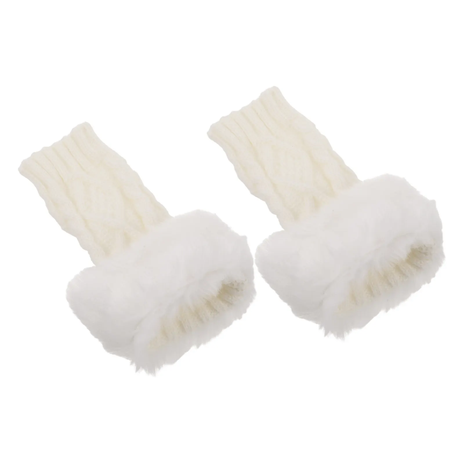 

1Pair Warm Sleeve Arm Warmers Knit Half Finger Thumb Hole Faux Hand Wrist Warmer Mittens Winter Long Knit Arm Sleeves for Women