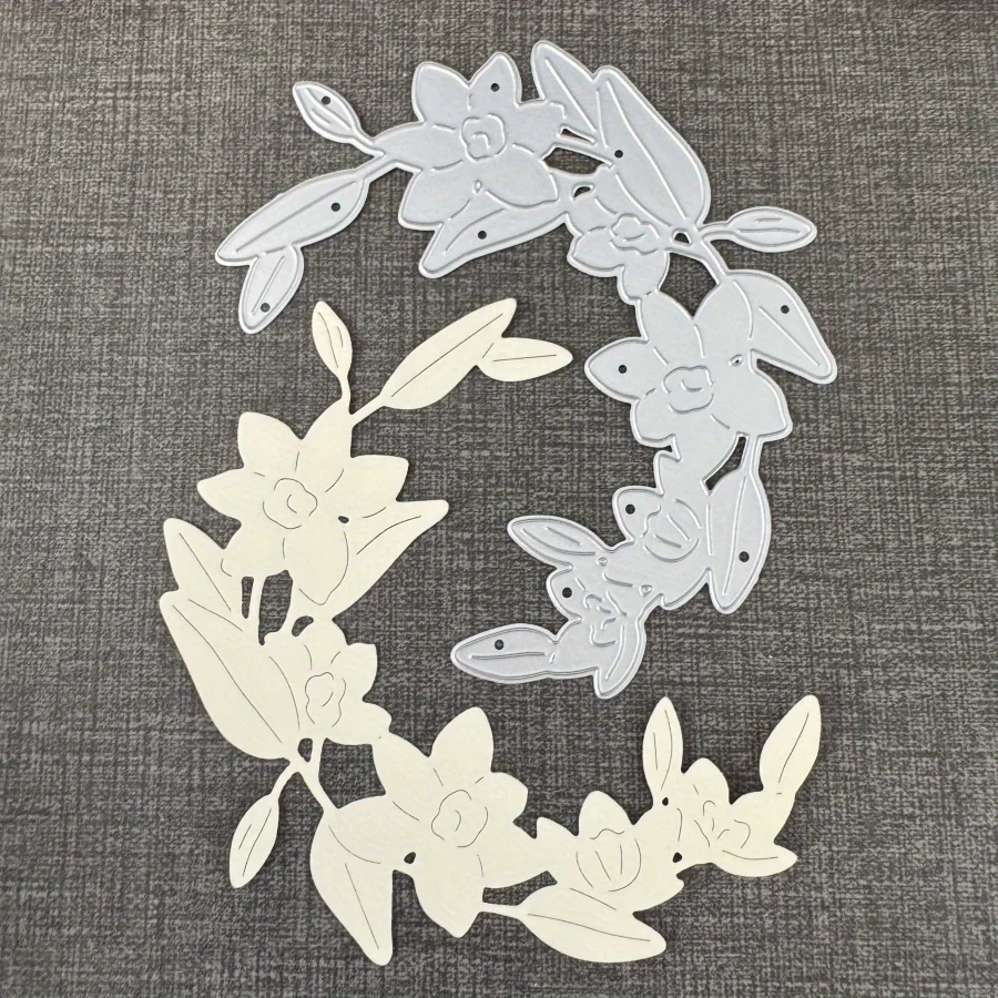 2025 Neue Orchidee Kranz Metall Schneiden Sterben Sammelalbum Papier Handwerk Messer Form Klinge Punch Vorlage Album