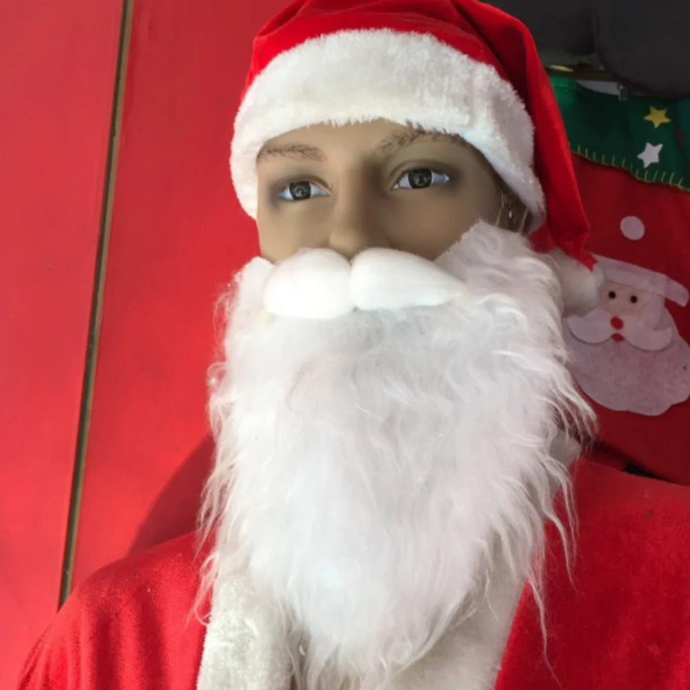

6Pcs Santa Mustaches Lightweight Polyester Fake Beard Christmas Party Festival Role Playing Props Santa Mustaches