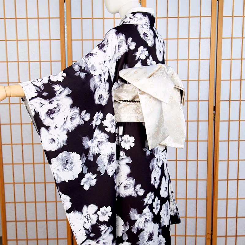 Kimono japonais Obi Jacquard pour femmes, ceinture saillante, robe à nœud, ceinture de photographie