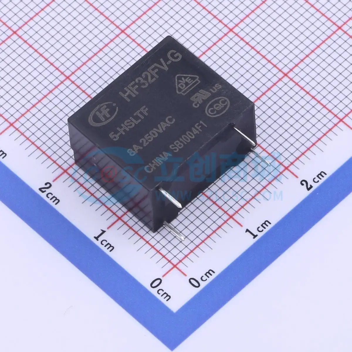 12pcs HF32FV-G/5-HSLTF 5V 18.4x10.2mm SPST NO Power Relay PCB Electronic Switch