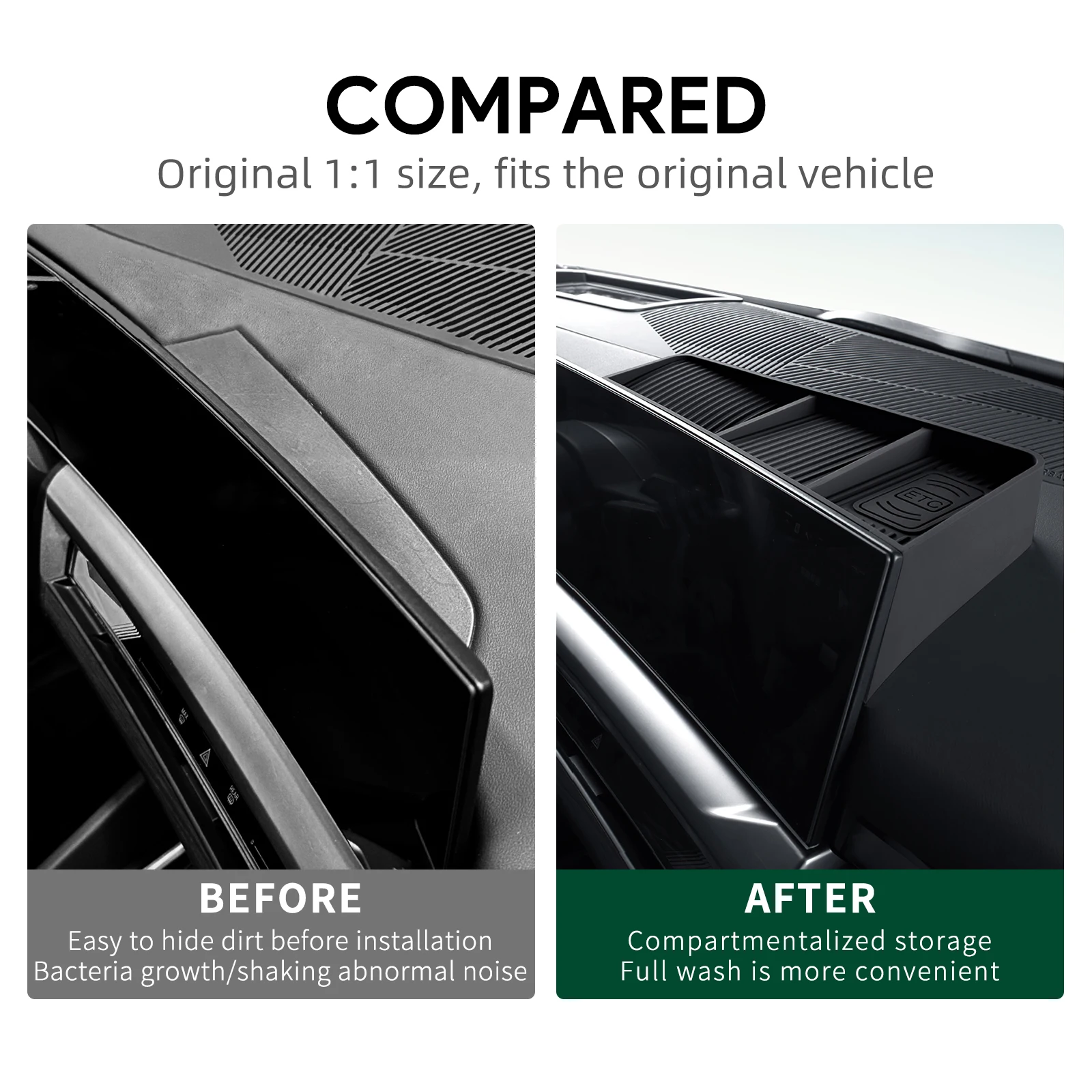 For BMW i5 5 Series G60 2024-2025 Screen Rear Storage Box Non-destructive Paste Install Interior Decor Mod Car Accessories LHD