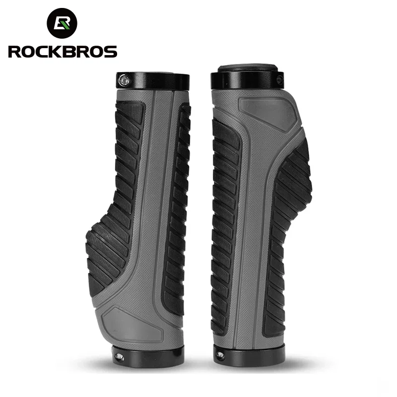 

ROCKBROS Bike Grips Mountain Road Cycling Bike Bicycle MTB Handlebar Cover Grips Double Lock Rubber Anti-slip Handle Grip Lock