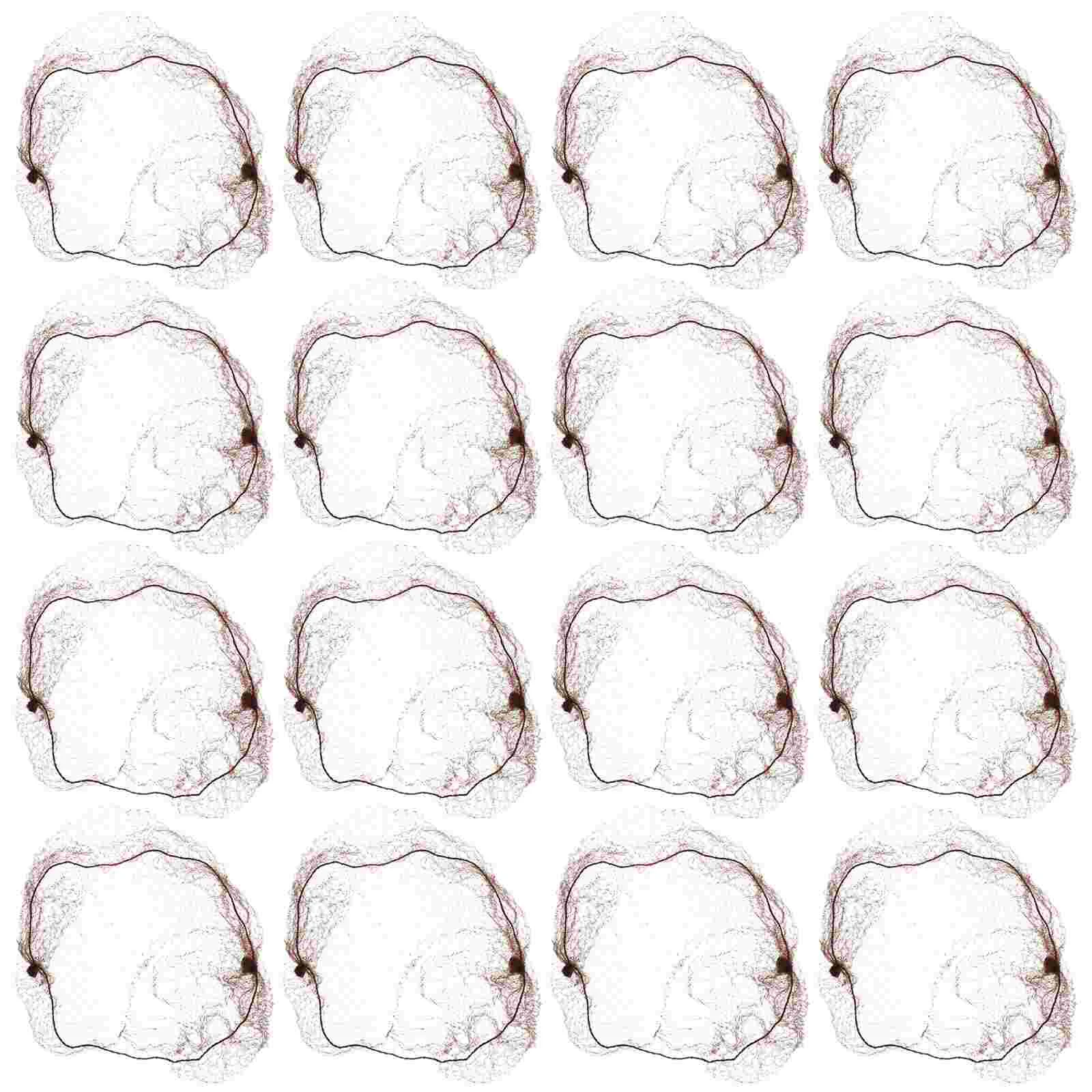 50 Pcs Invisible Hair Nets Steamed Stuffed Bun Elastic Mesh Hairnet Mother Every Bangs Clip