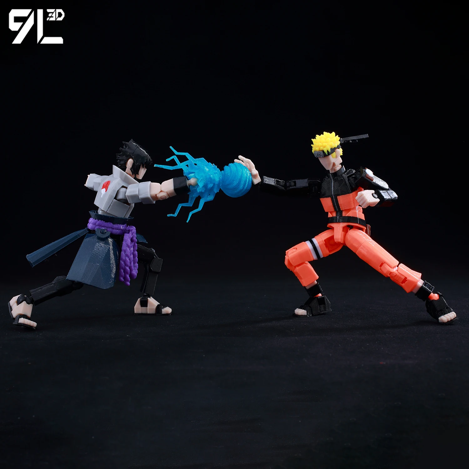 9L3D Dummy13 Naruto vs Sasuke juguete multiarticulado figura móvil regalo decoración de escritorio espada móvil articulada Chidori Lightning FX