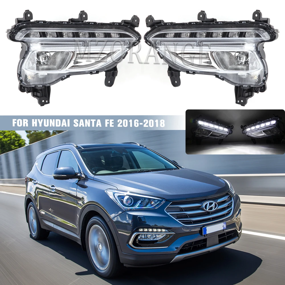 

Фонари для дневных ходовых огней Hyundai Santa Fe Sport 2016 2017 2018