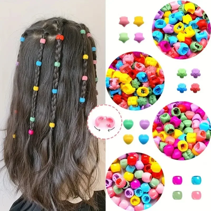 

100 Pcs Mini Flower Star Butterfly Heart Claw hair Clips Plastic & Spring, for Girls Women School Party Gifts, Assorted Colors