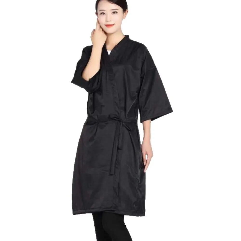 Professional Hair Salon Smock Hair Cutting Hairdressing Salon Client Gown Robes Cape Light Weight Non-stick Hair Woman Bathrobes