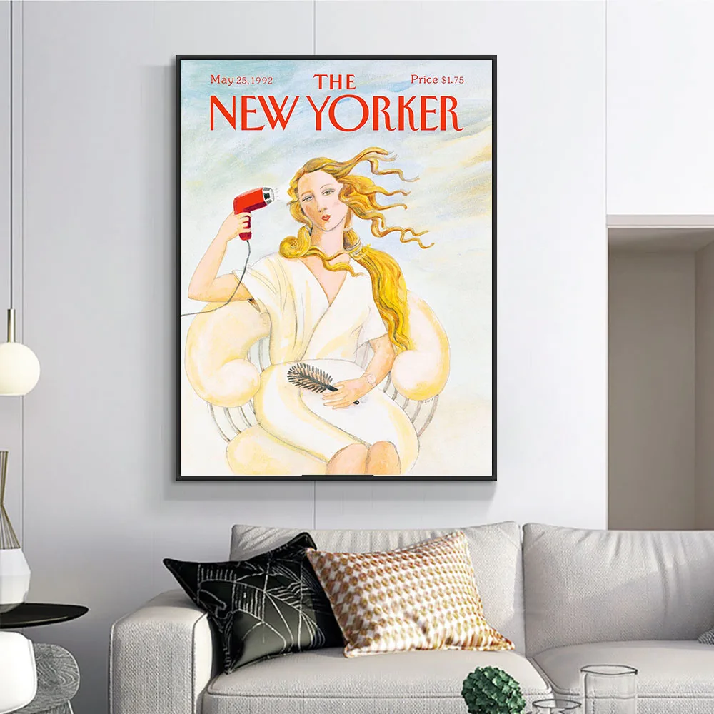 

NY Magazine Cover Picture Funny Vintage Fashion Wall Art Canvas Print Beauty Woman Poster for Living Room Home Decor Cuadros