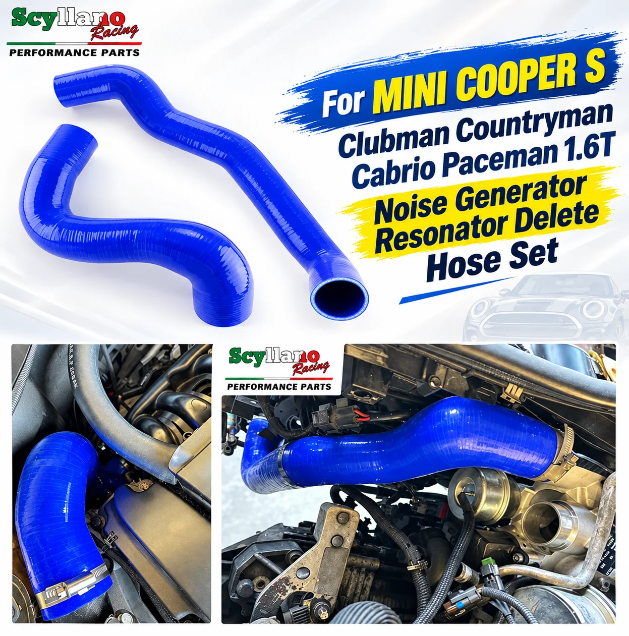 For MINI Cooper S R55 R56 R57 R58 R59 R60 R61 1.6T Noise Generator Delete Hose Kit Resonator Removal