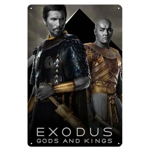 Exodus Gods and Kings christian bale Movie Metal Poster Tin Sign 20x30cm