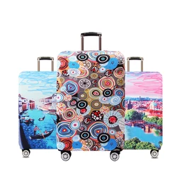 River Print Stretch Illustrations Suitcase Cover Protector Dust Luggage Protective Covers Travel Accessories,18 To 32 Inches