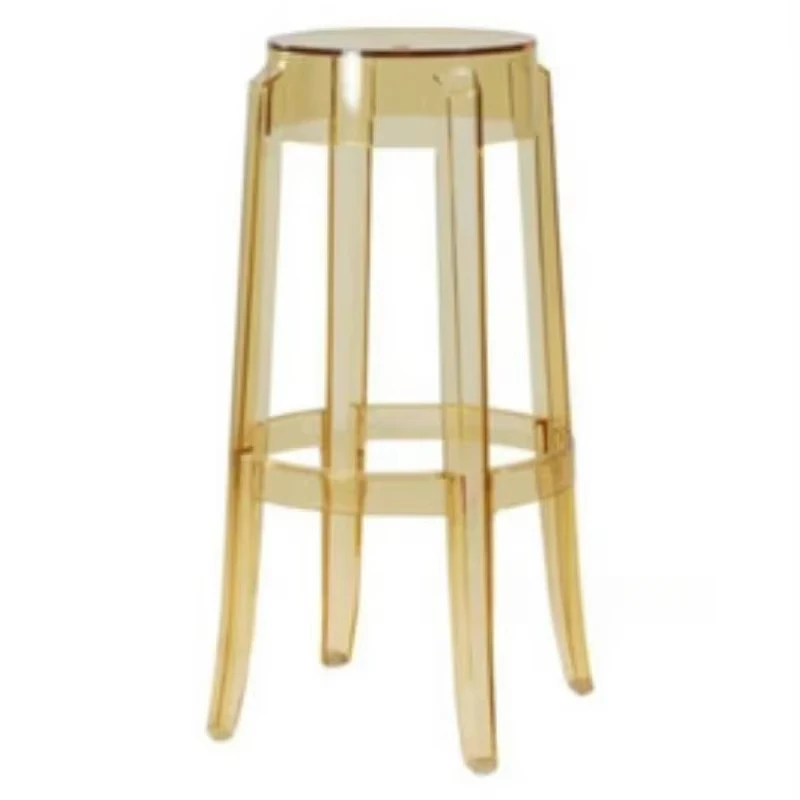 Chic Transparent Acrylic Bar Stool Modern Fashion High Seat Simple Plastic Bar Stool Design