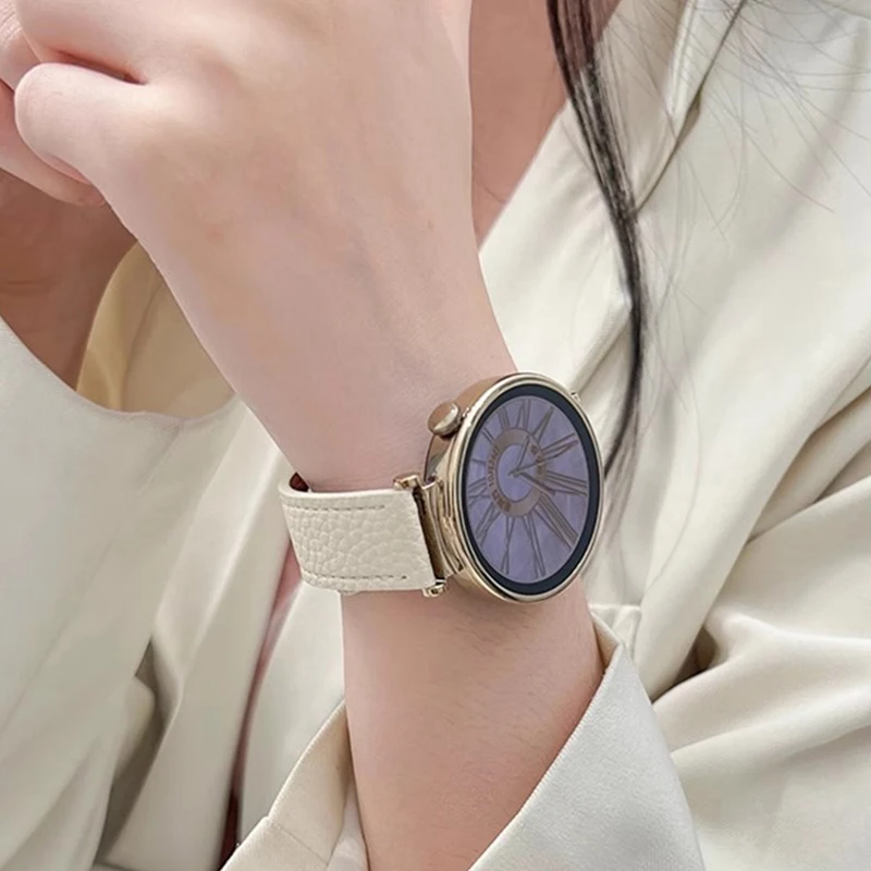 สายหนัง18มม. สำหรับนาฬิกา Huawei GT 4สายรัดข้อมือ41มม. สายรัดข้อมือสำหรับ Huawei GT4