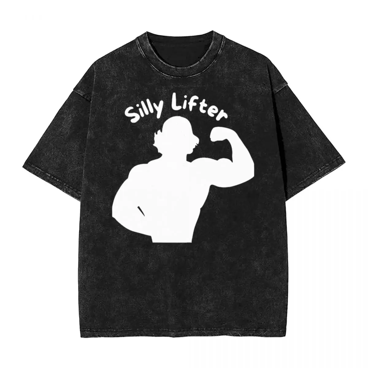 Sam Sulek Silly Lifter Washed T Shirt Streetwear Hip Hop Vintage T-Shirt Tee Shirt Men Women Short Sleeve Oversize Graphic