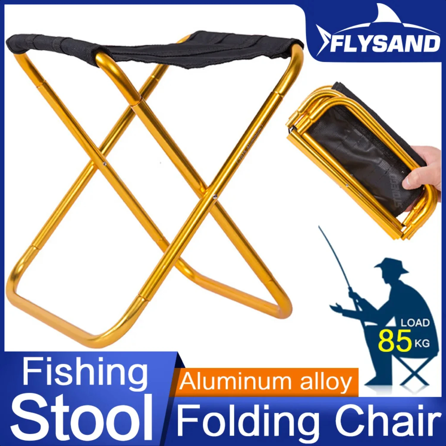 Folding Chair Outdoor Convenient Folding Picnic Camping Stool Mini  Fishing Chair Ultra-Light Aluminum Alloy