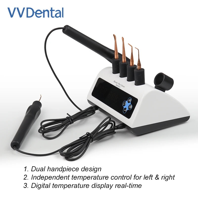 Dental Electric Wax Carving Kit Dental Digital Display with Double Carving Pen 6Pcs Carving Wax Knife Tips Lab Equipment