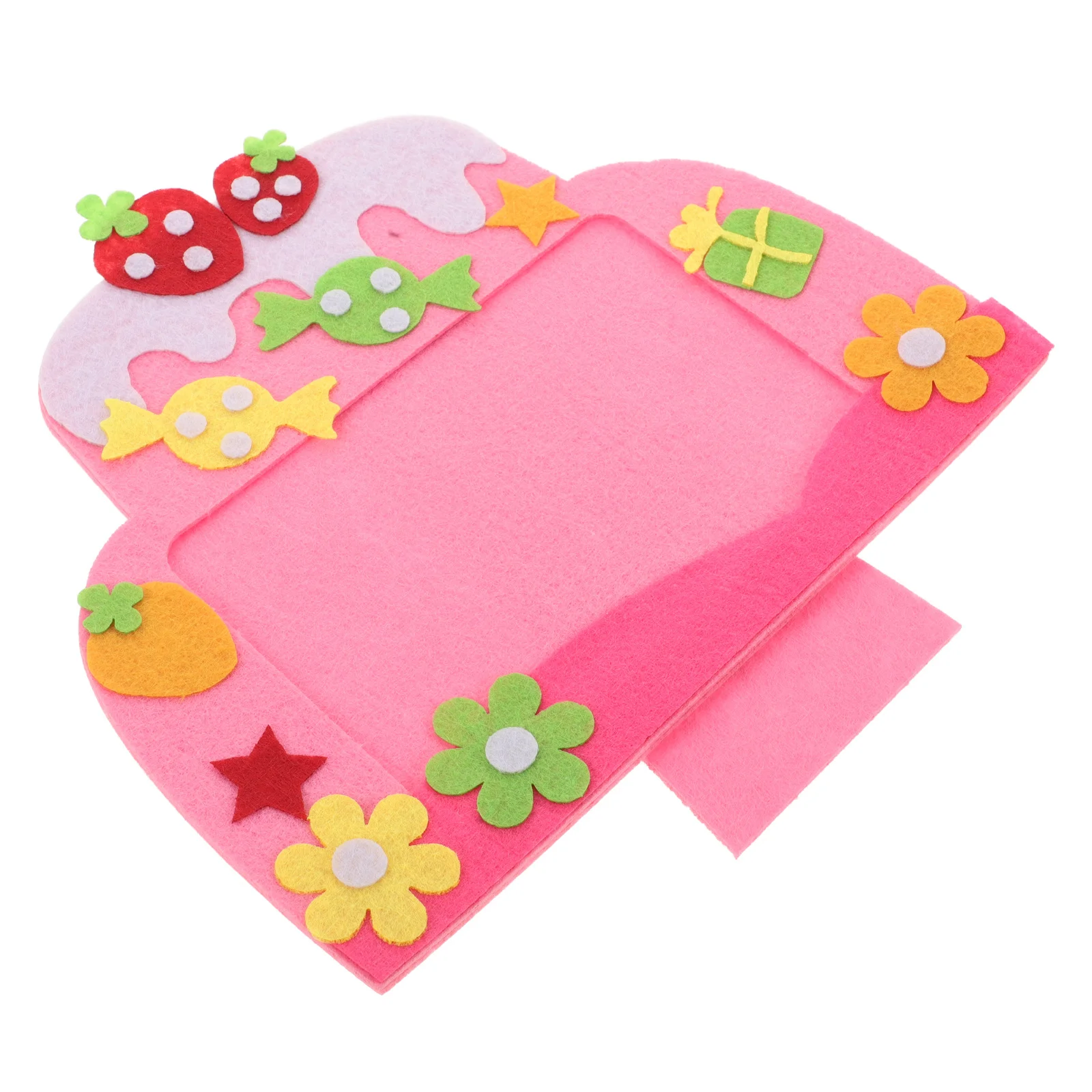 

1Set DIY Photo Frame Non-Woven Fabric Material Compact Desktop Photo Holder Bedroom Study Room Decorative Craft Projects