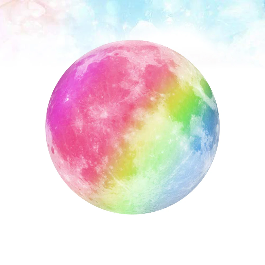 

40 Cm Luminous Moon Wall Sticker Circle Stickers Round Mural Shaped Children Room PVC Decals for Bedroom Colorful